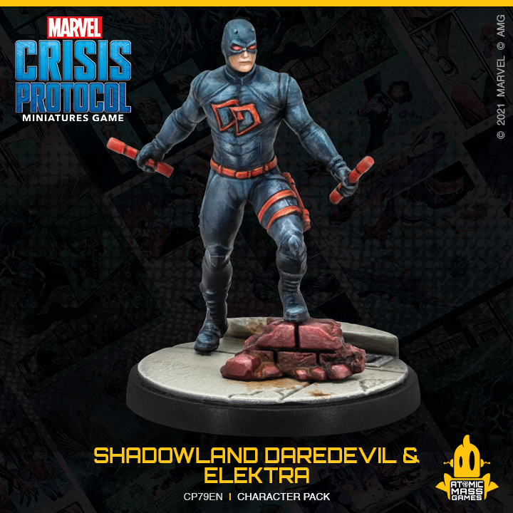 Marvel Crisis Protocol : Shadowland Daredevil and Elektra with Hand Ninjas Character Pack